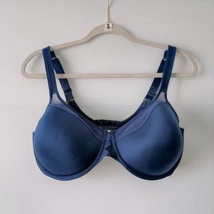 Bali Womens Navy Blue Full Coverage Opaque Underwired Push Up Bra Size 40DD